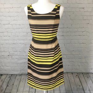 The Limited Brown Striped Midi Dress Size 2(US)